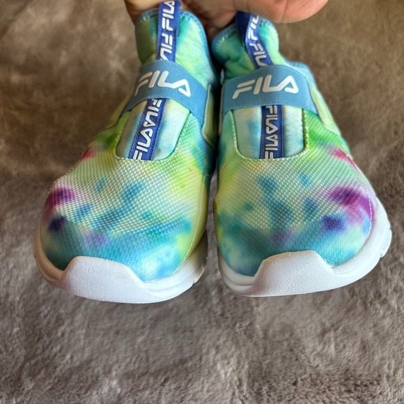 Fila Womens Tie Dye Slip On Sneakers Blue Green Purple 3RM01664-325 size 7 - Picture 4 of 8